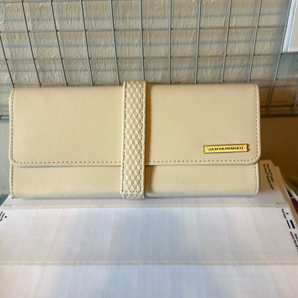 JANTAMINIAU CLUTCH in ECRU - Picture 1 of 7